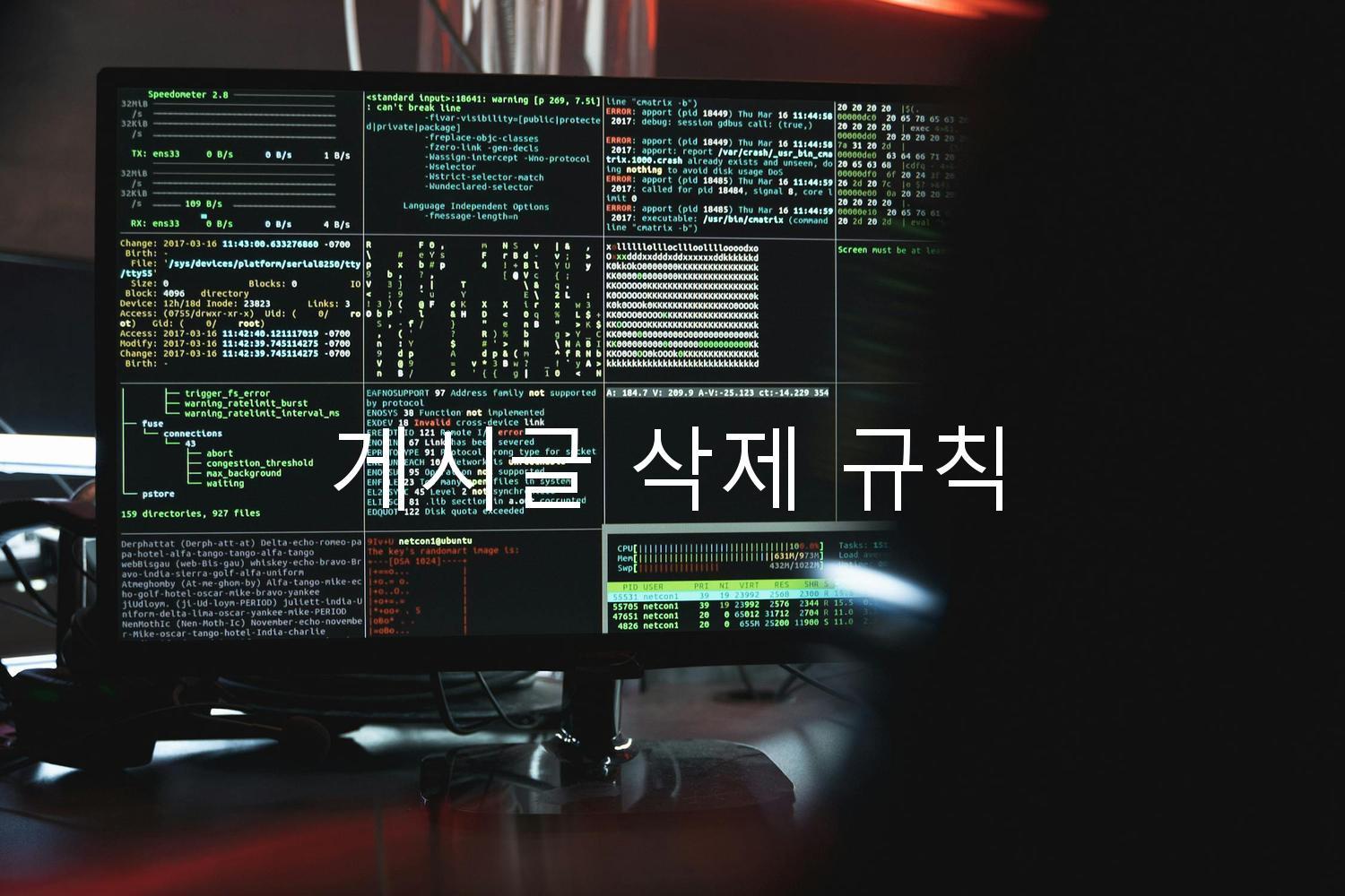 게시글 삭제 규칙