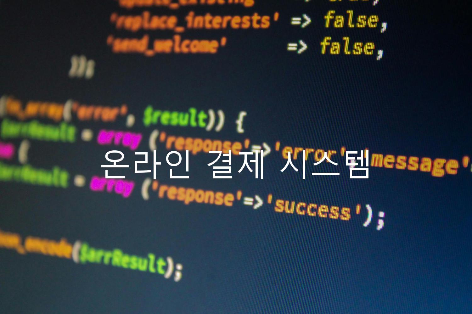 온라인 결제 시스템
