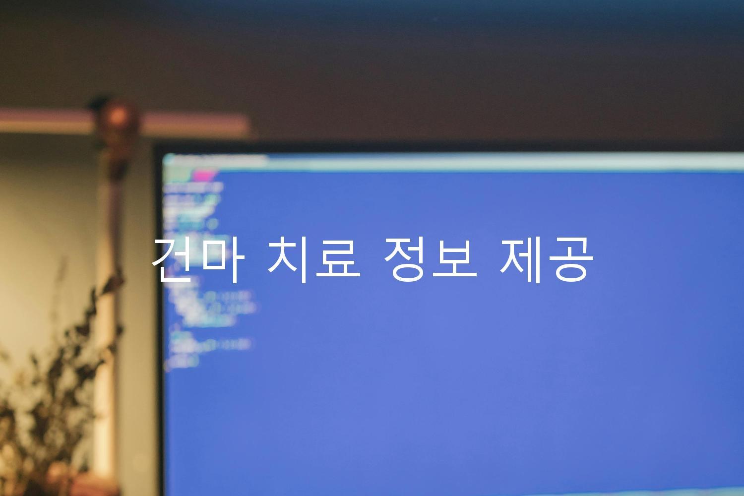 건마 치료 정보 제공