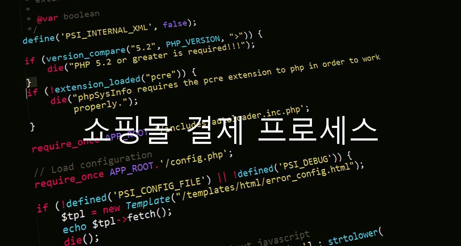 쇼핑몰 결제 프로세스