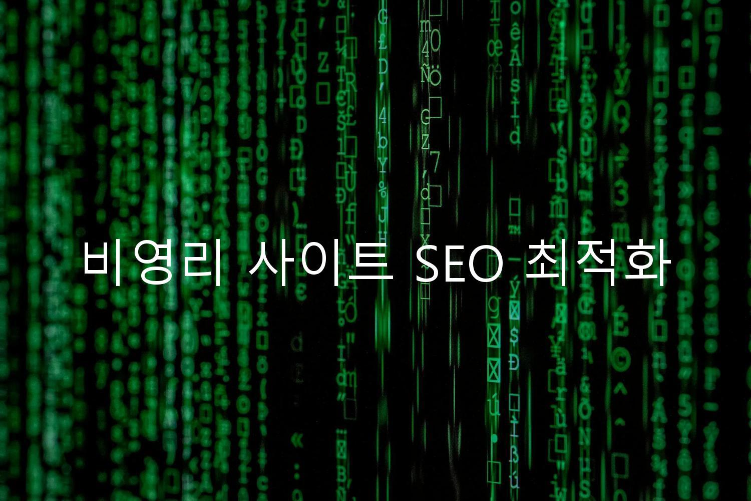 비영리 사이트 SEO 최적화