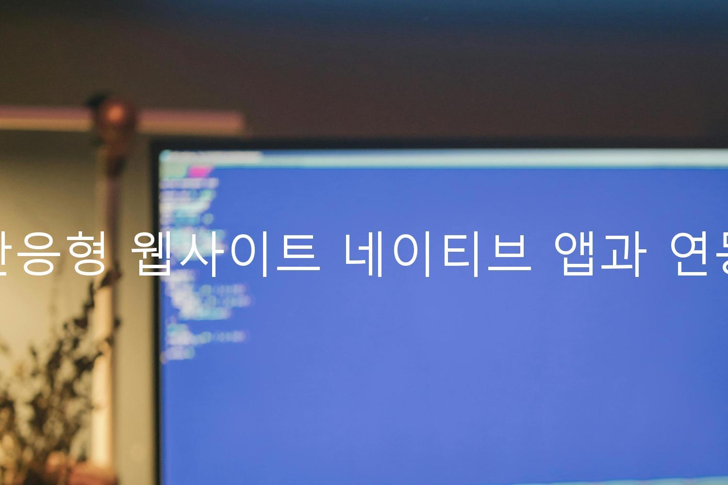 반응형 웹사이트 네이티브 앱과 연동