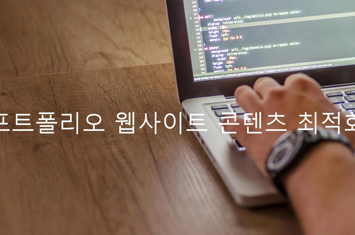 포트폴리오 웹사이트 콘텐츠 최적화