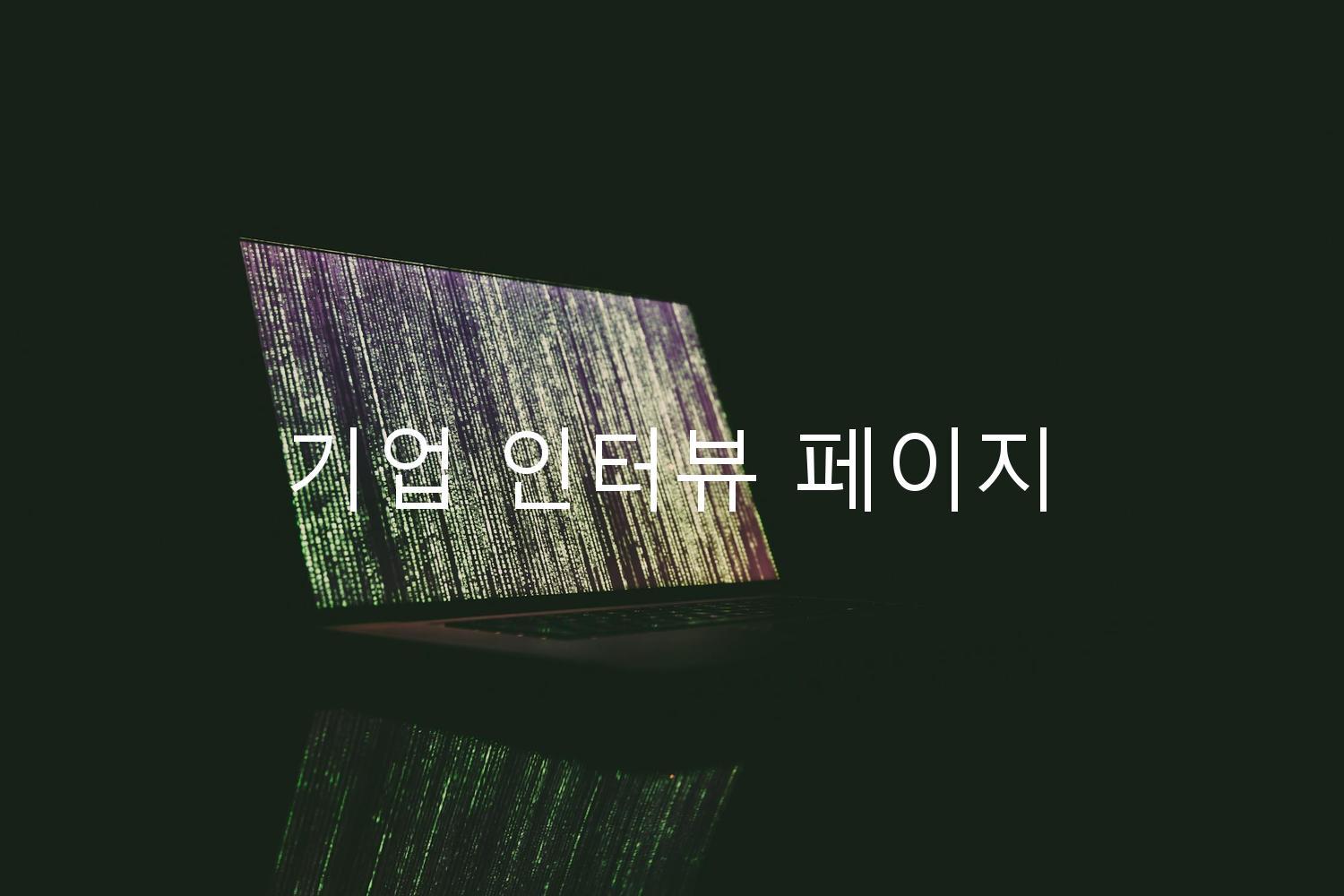 기업 인터뷰 페이지