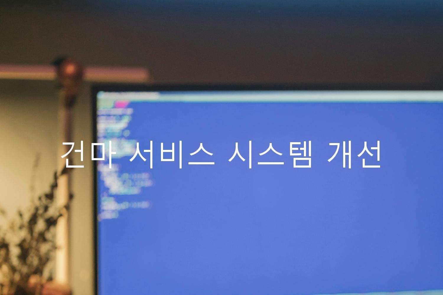 건마 서비스 시스템 개선