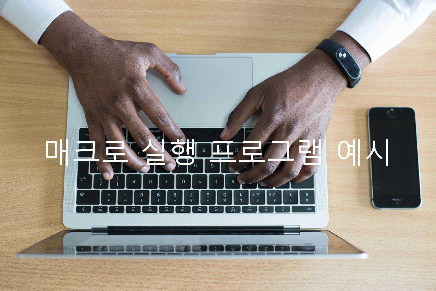 매크로 실행 프로그램 예시