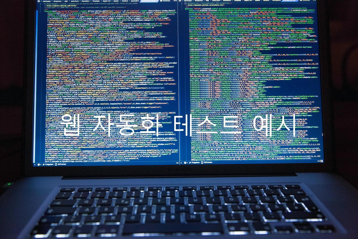 웹 자동화 테스트 예시