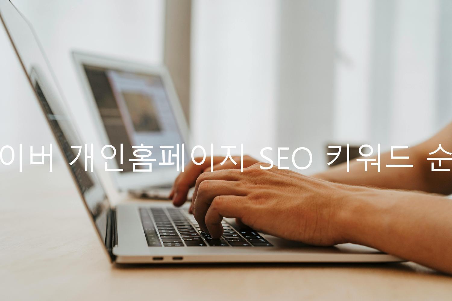 네이버 개인홈페이지 SEO 키워드 순위