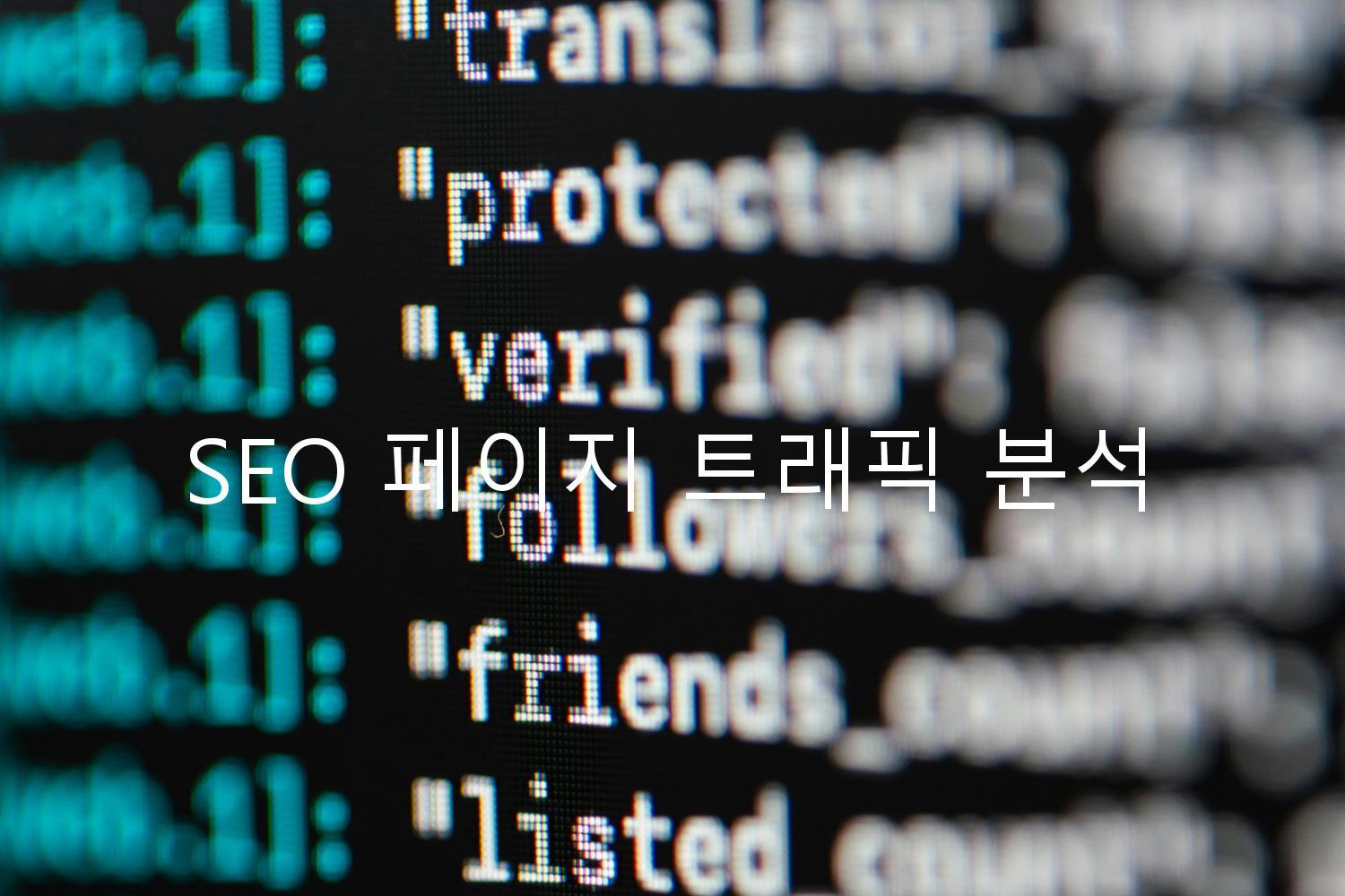 SEO 페이지 트래픽 분석