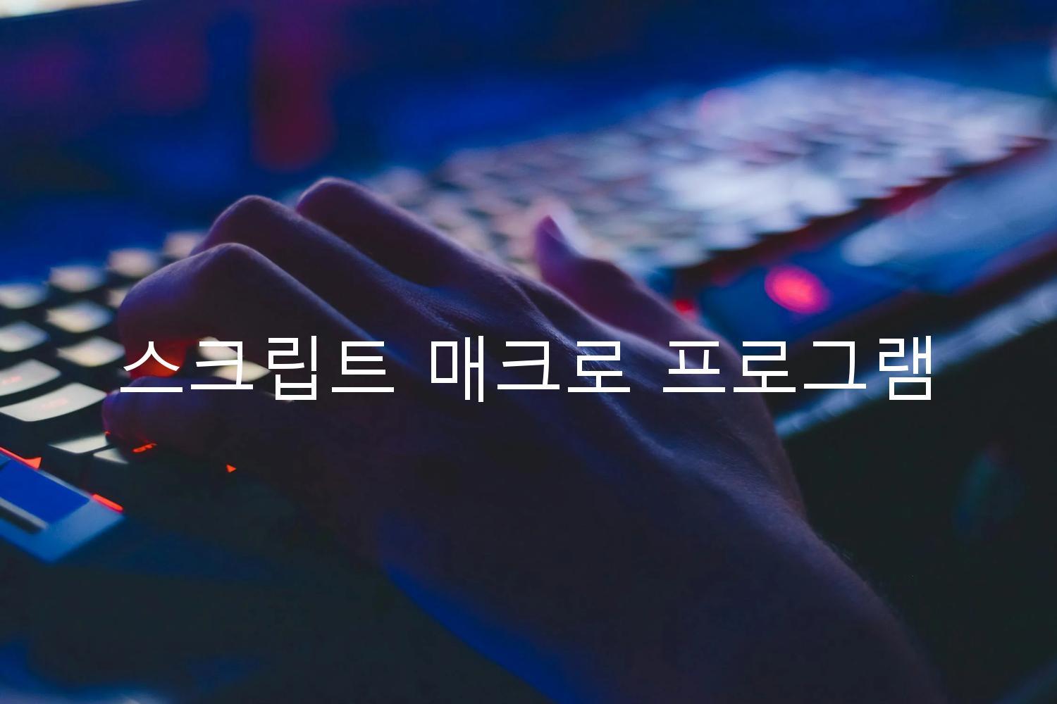 스크립트 매크로 프로그램