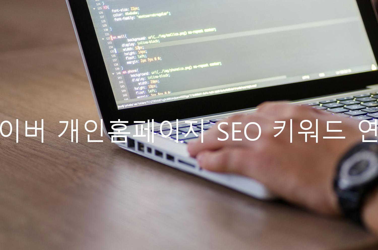 네이버 개인홈페이지 SEO 키워드 연구