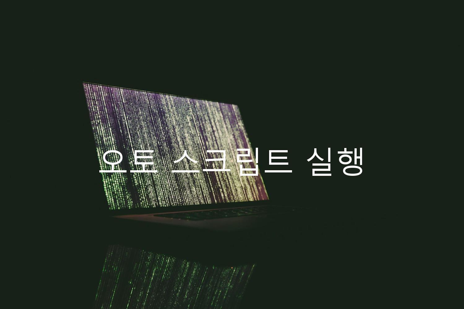 오토 스크립트 실행