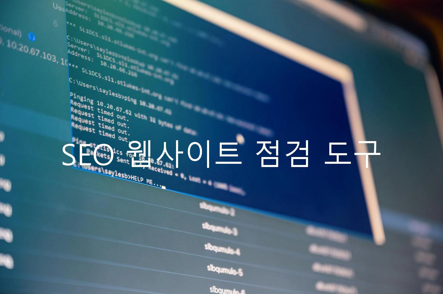 SEO 웹사이트 점검 도구