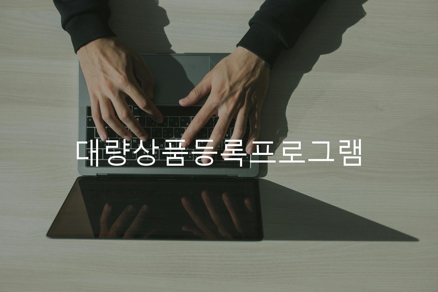 대량상품등록프로그램