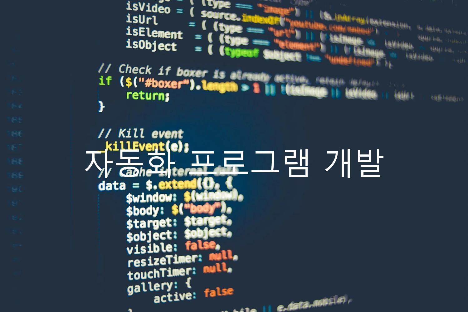 자동화 프로그램 개발