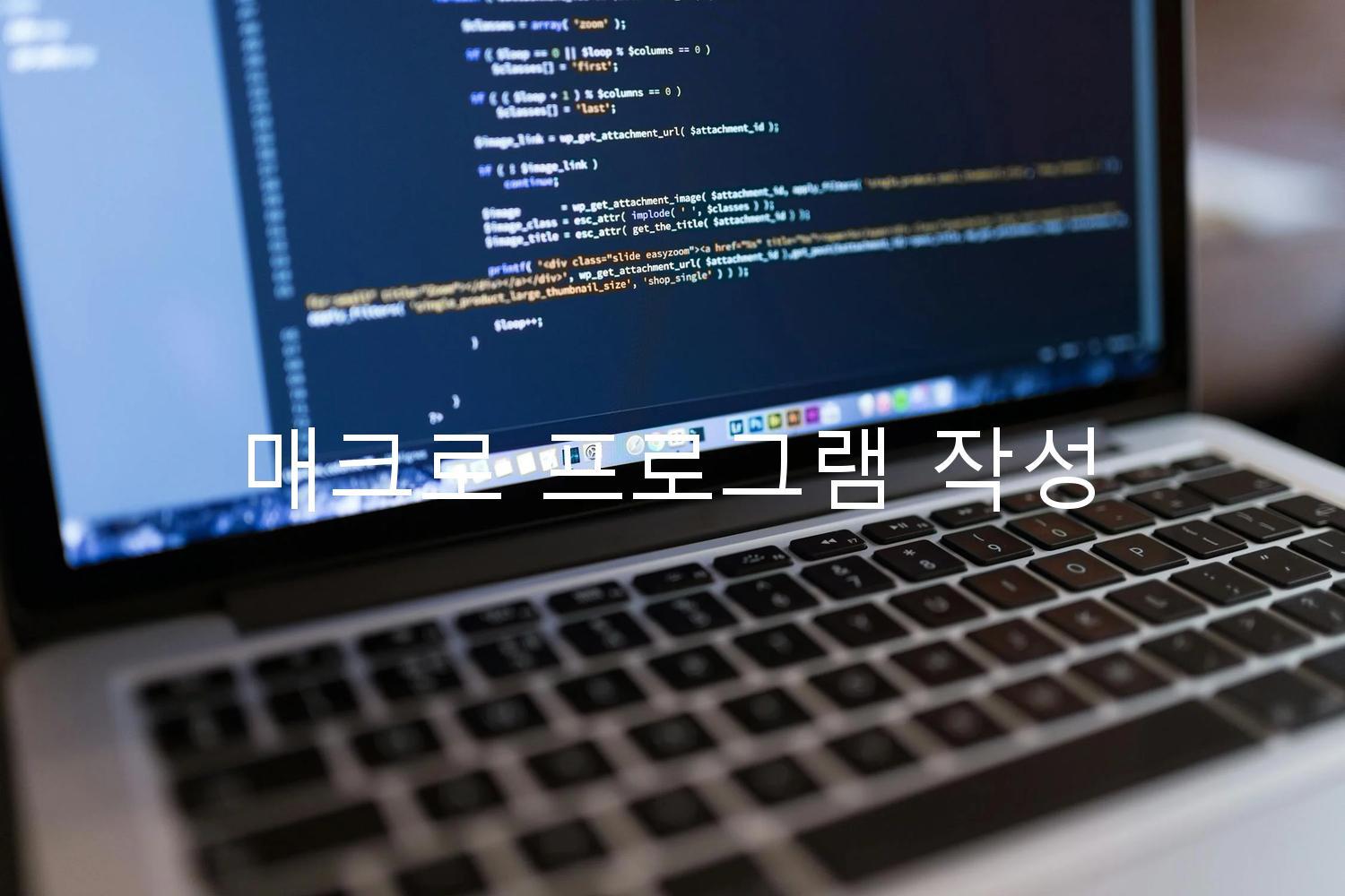 매크로 프로그램 작성