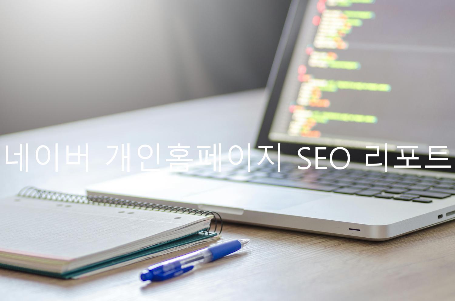 네이버 개인홈페이지 SEO 리포트