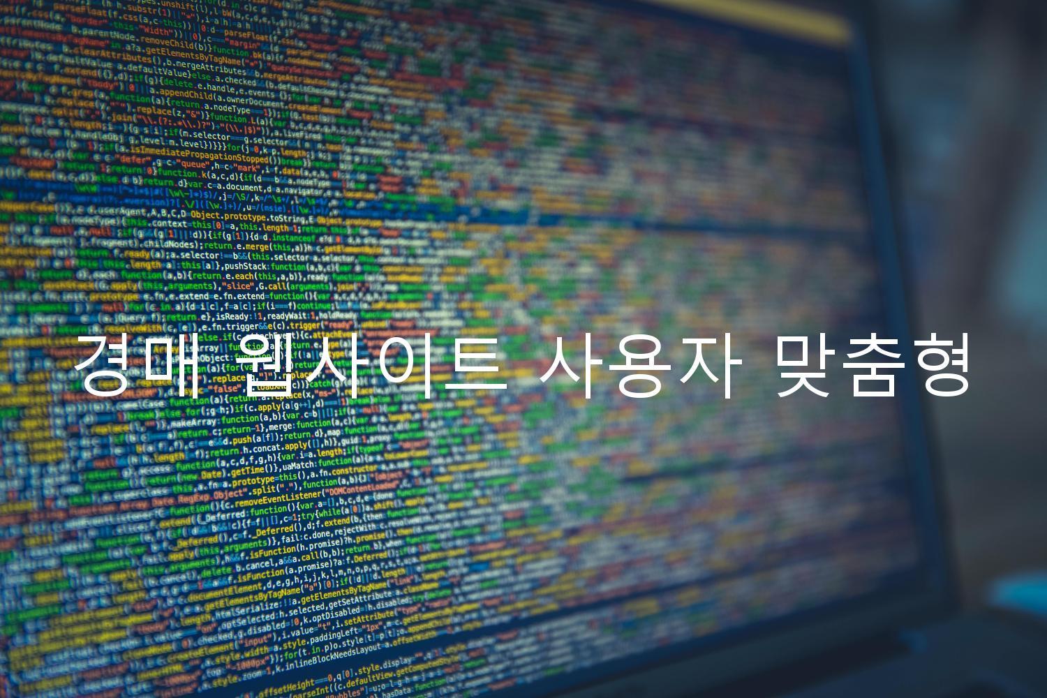 경매 웹사이트 사용자 맞춤형