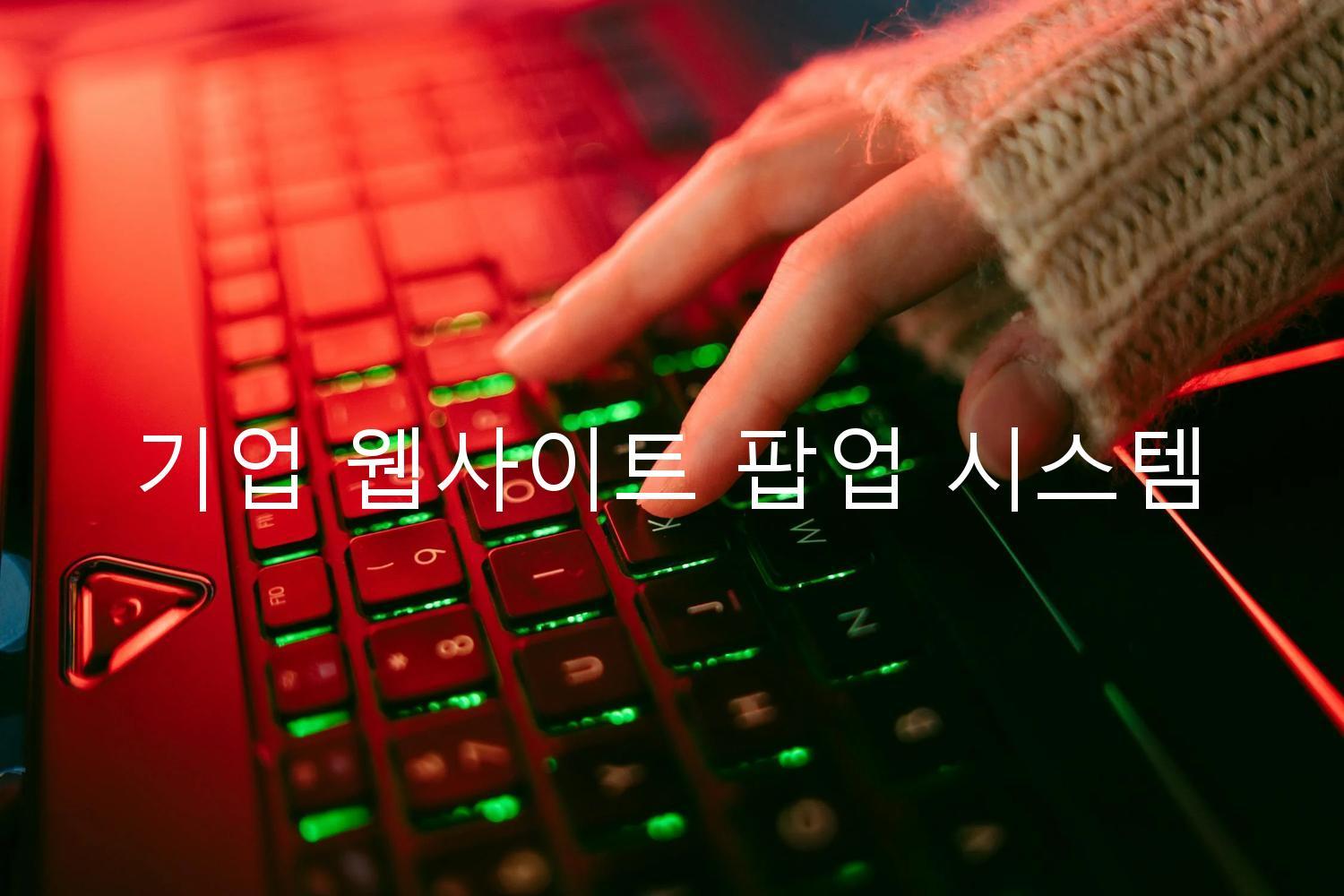 기업 웹사이트 팝업 시스템