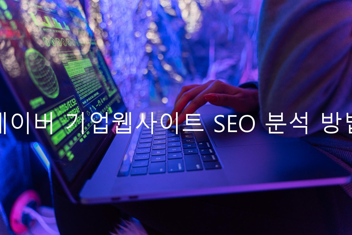 네이버 기업웹사이트 SEO 분석 방법