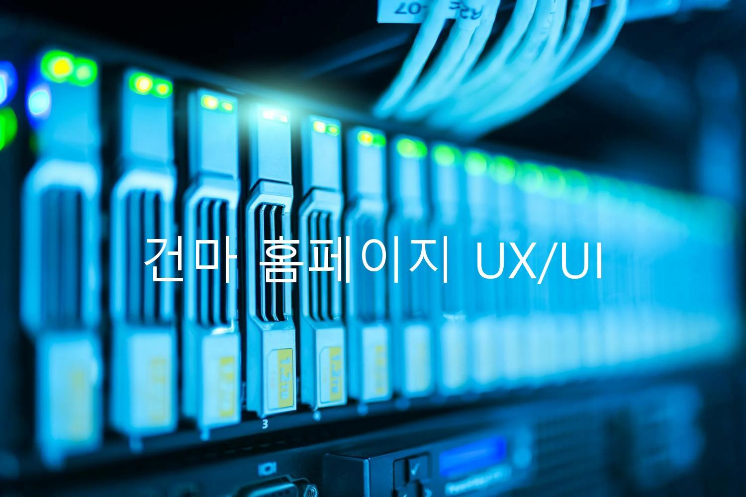 건마 홈페이지 UX/UI