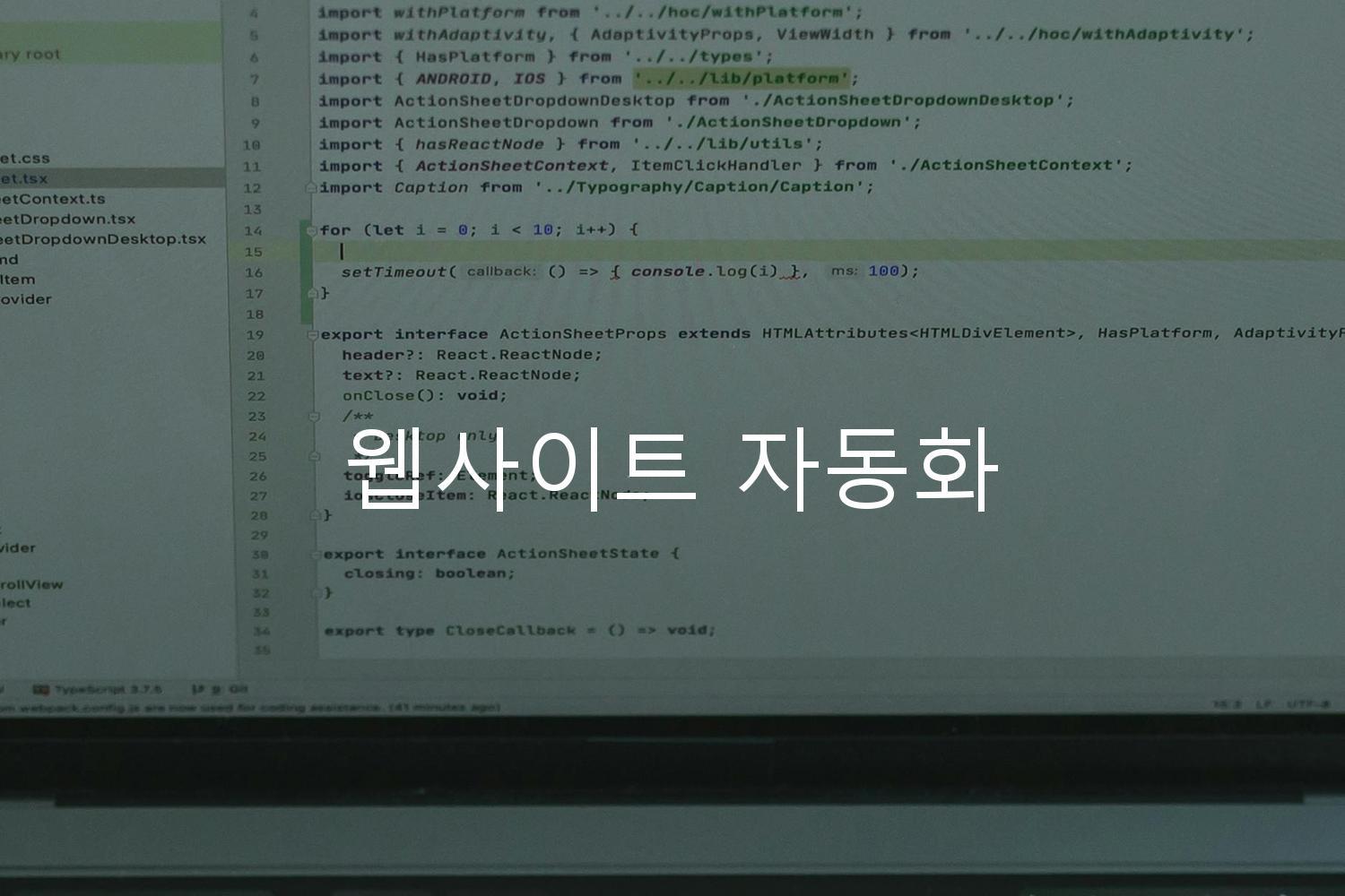 웹사이트 자동화