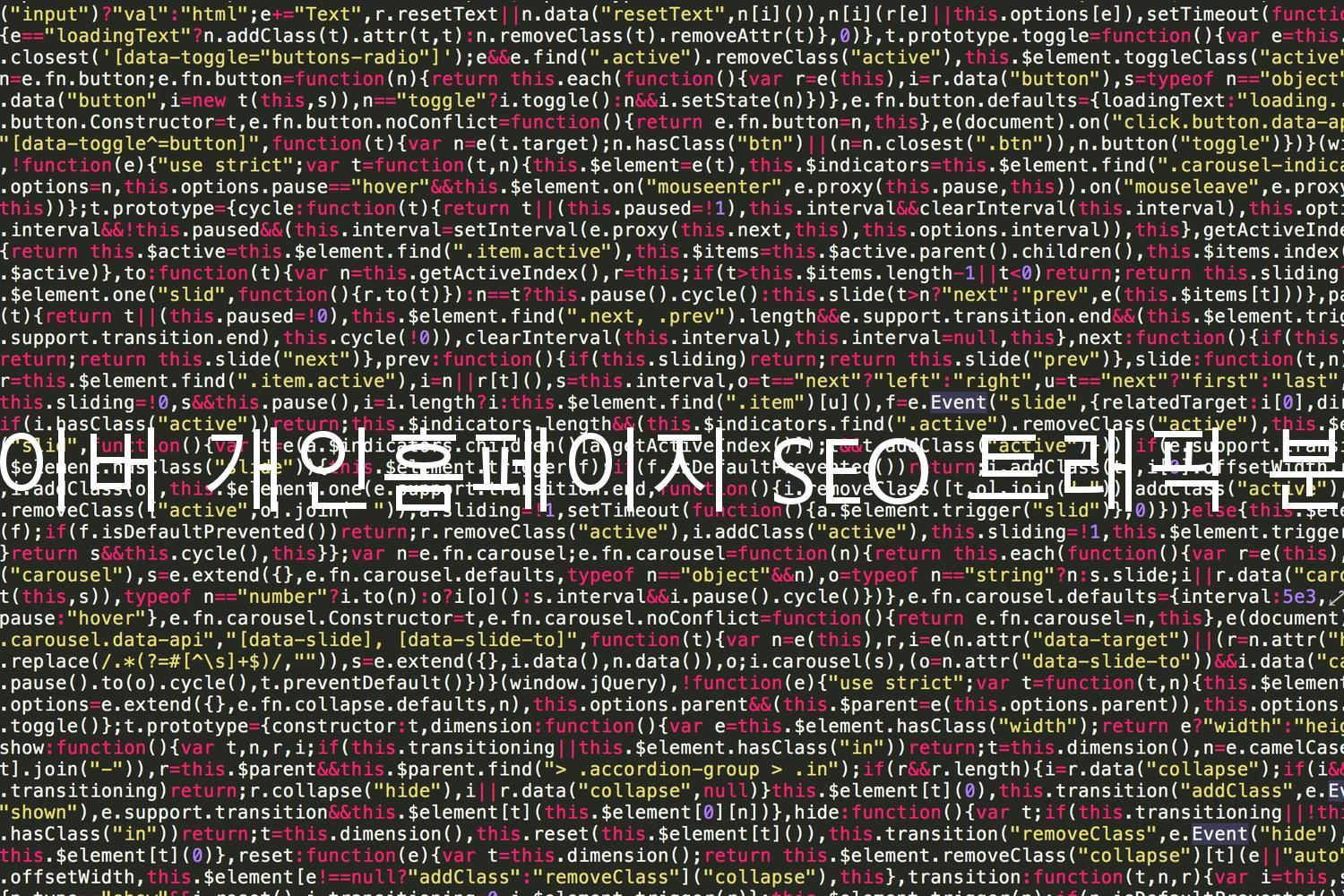 네이버 개인홈페이지 SEO 트래픽 분석