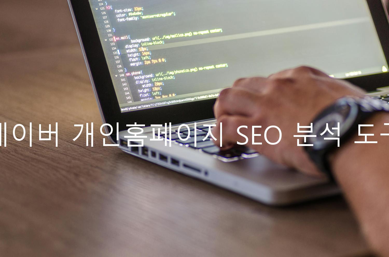 네이버 개인홈페이지 SEO 분석 도구