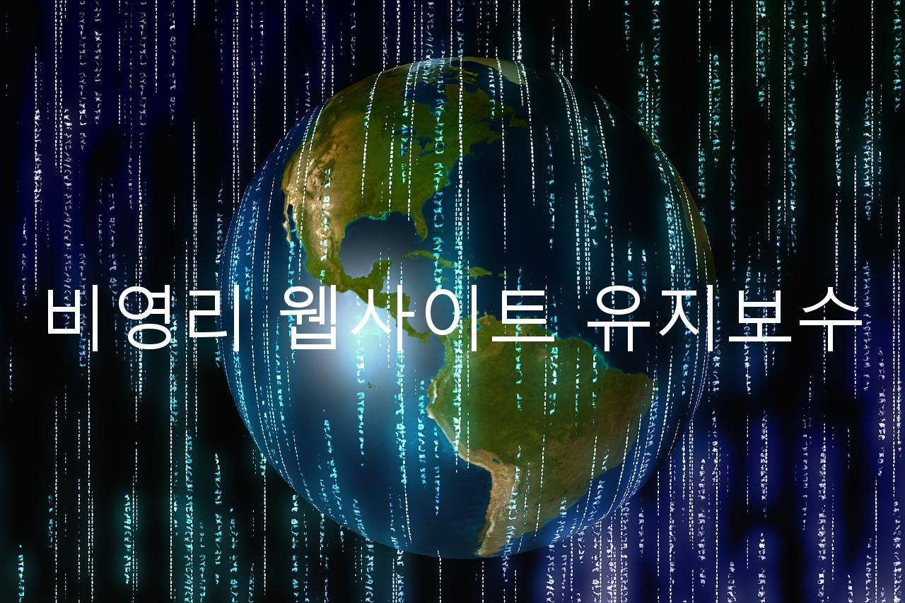 비영리 웹사이트 유지보수