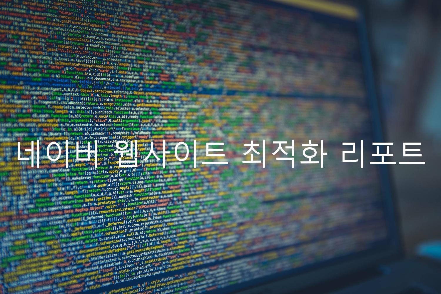 네이버 웹사이트 최적화 리포트