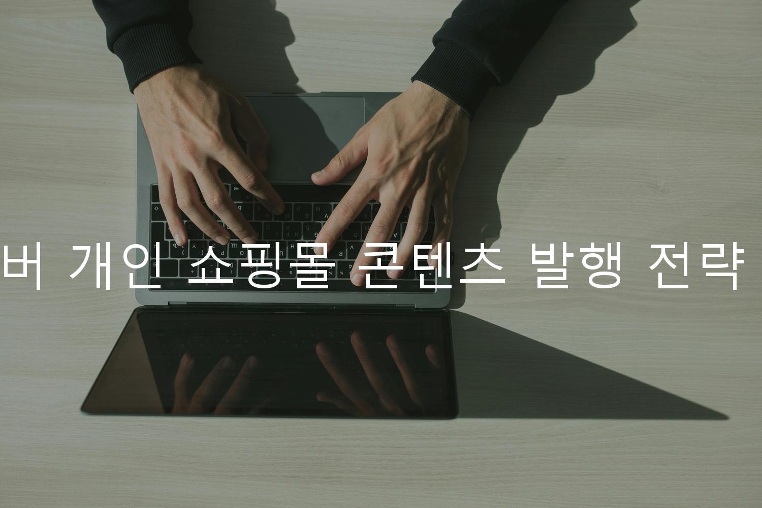 네이버 개인 쇼핑몰 콘텐츠 발행 전략 도구