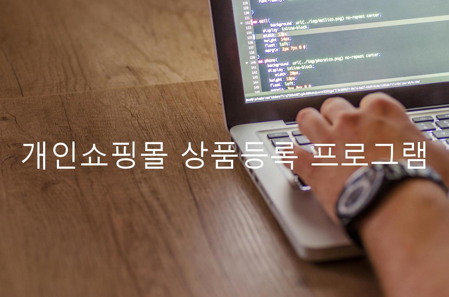 개인쇼핑몰 상품등록 프로그램