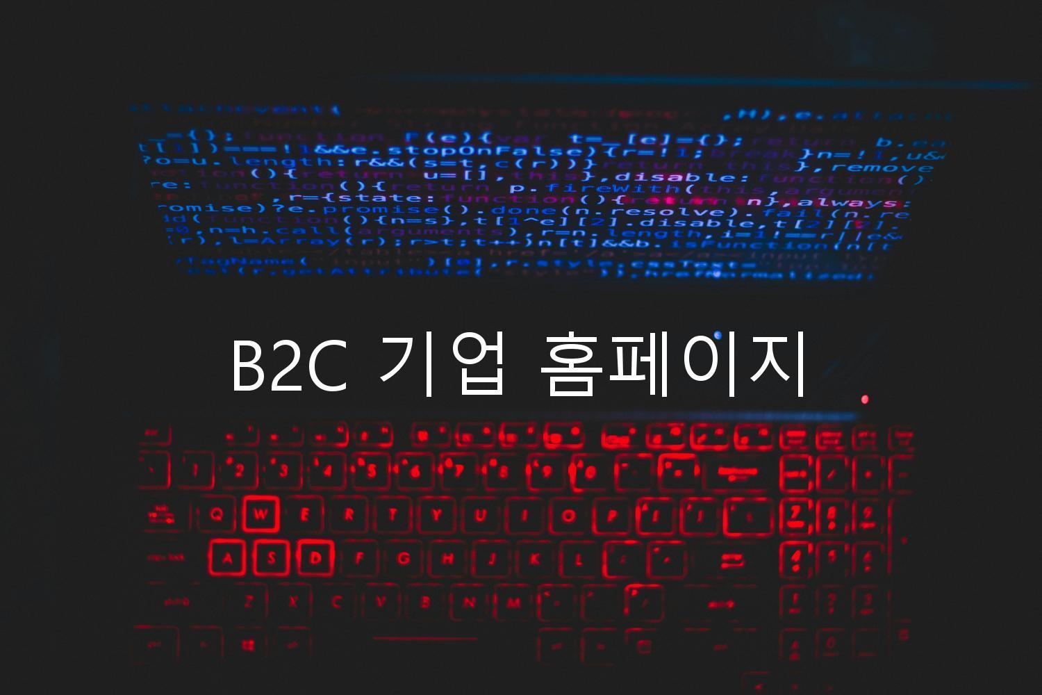 B2C 기업 홈페이지