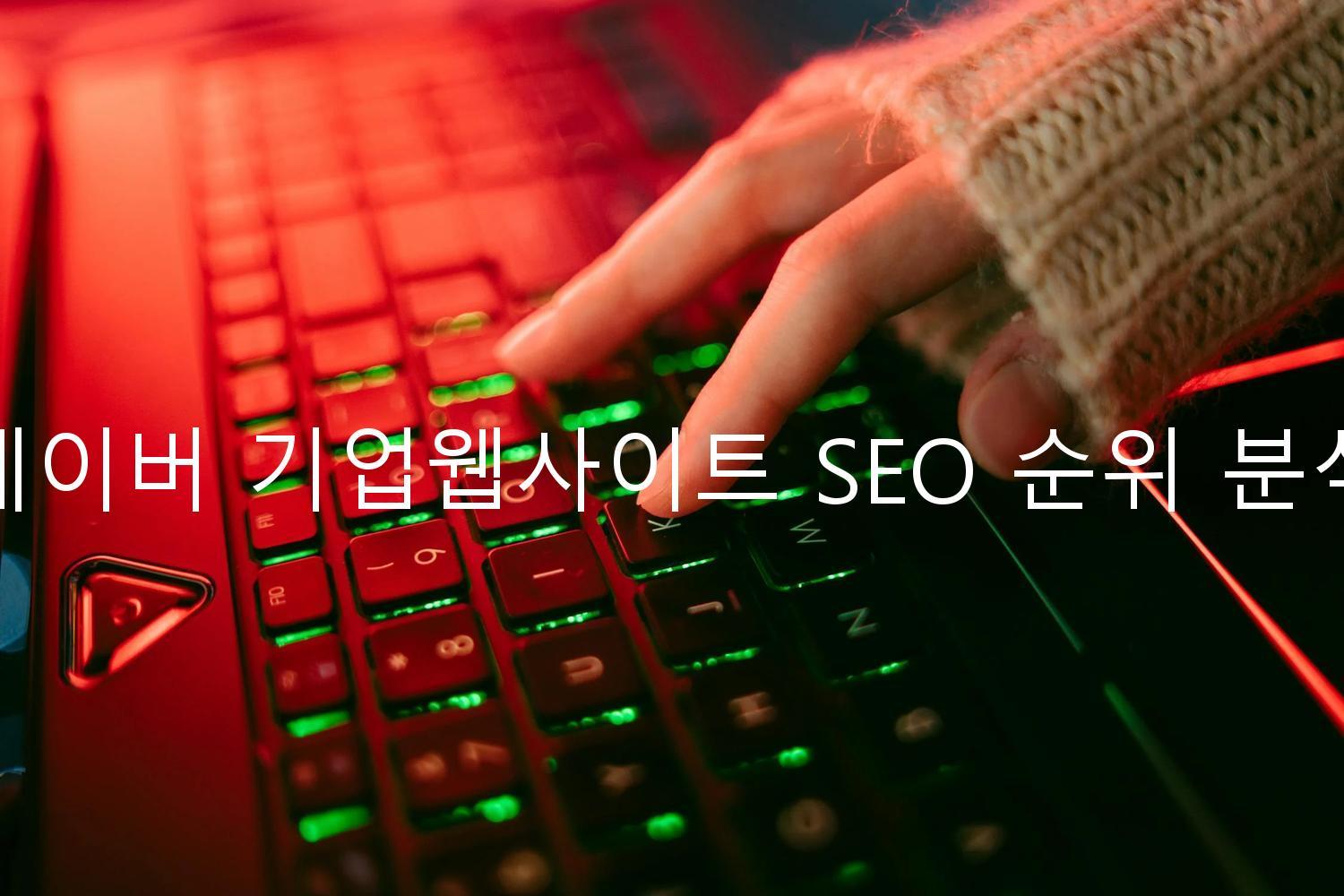 네이버 기업웹사이트 SEO 순위 분석