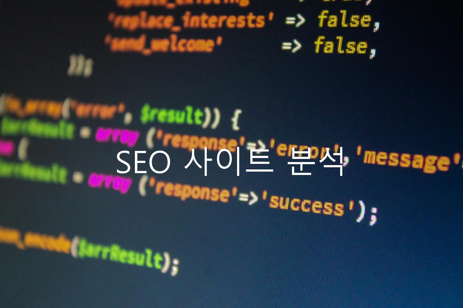 SEO 사이트 분석