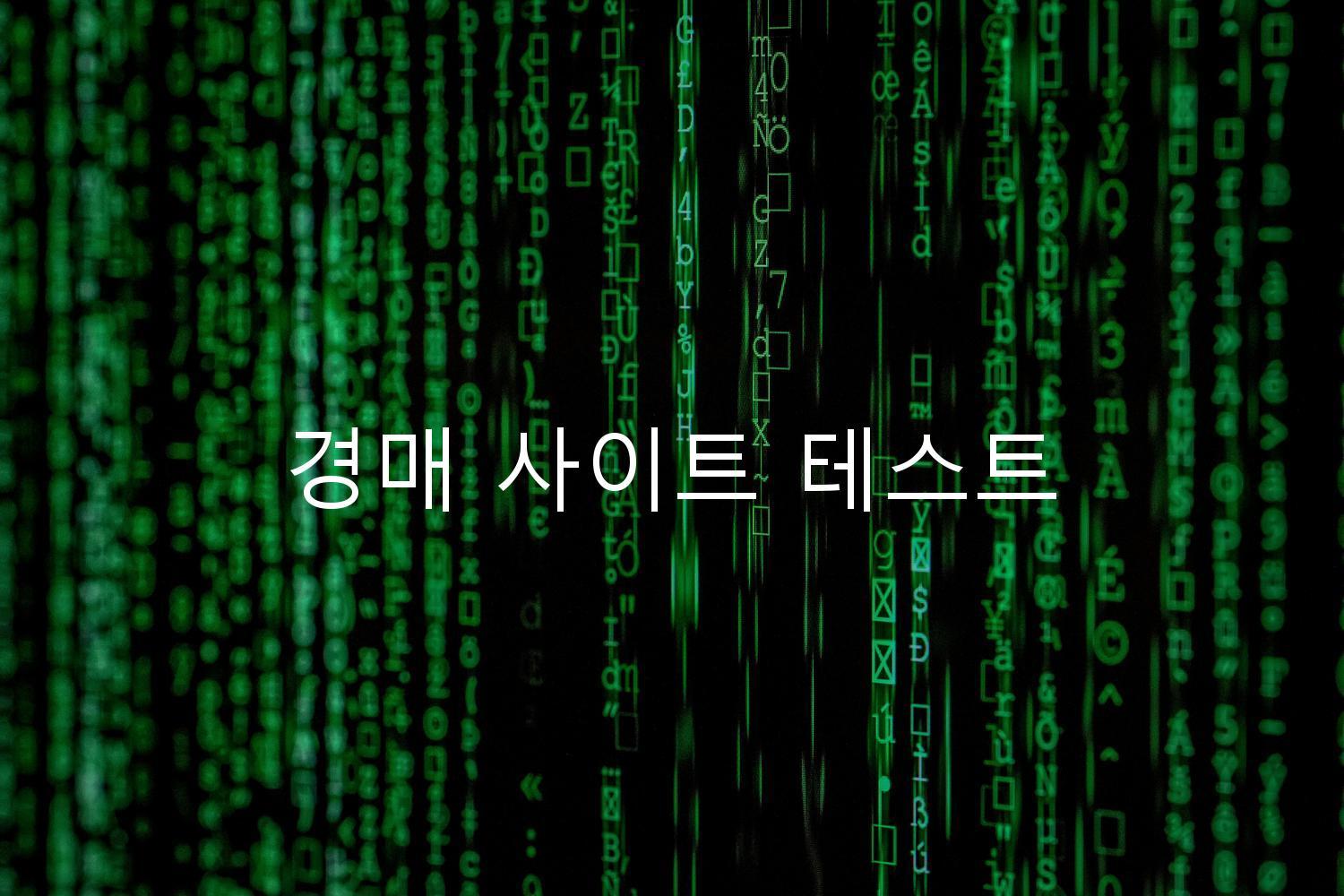 경매 사이트 테스트