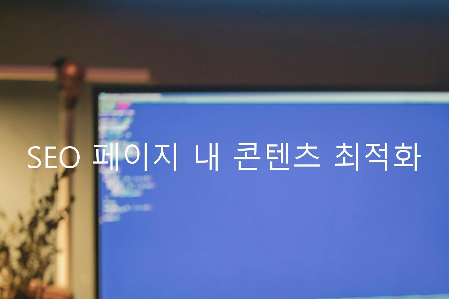 SEO 페이지 내 콘텐츠 최적화