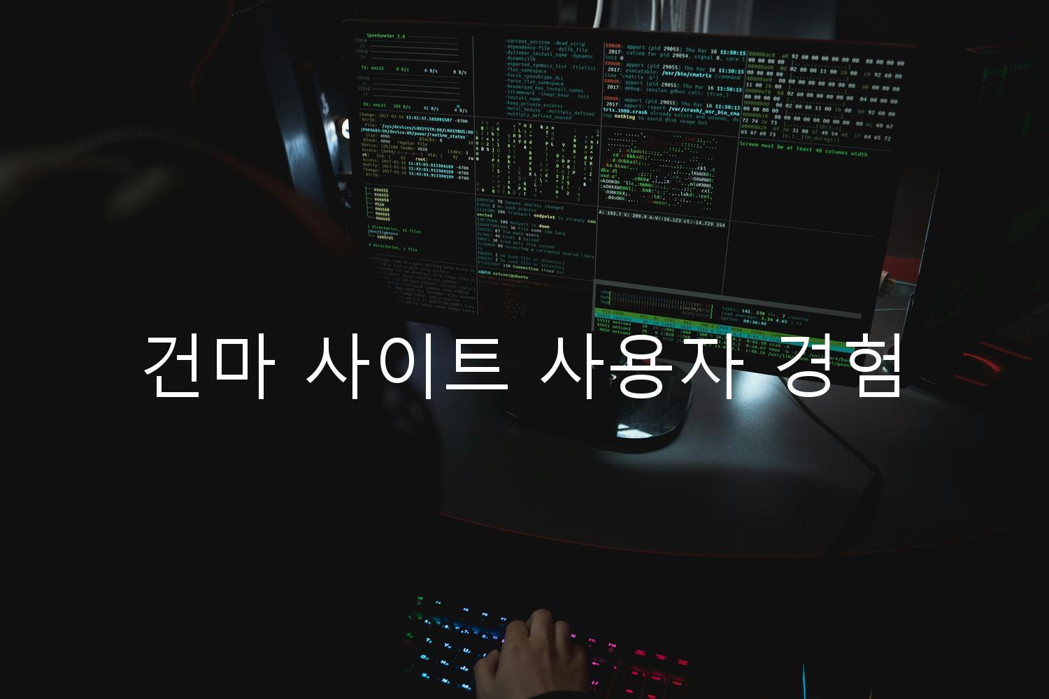 건마 사이트 사용자 경험