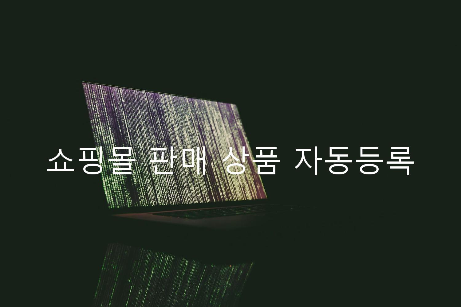 쇼핑몰 판매 상품 자동등록