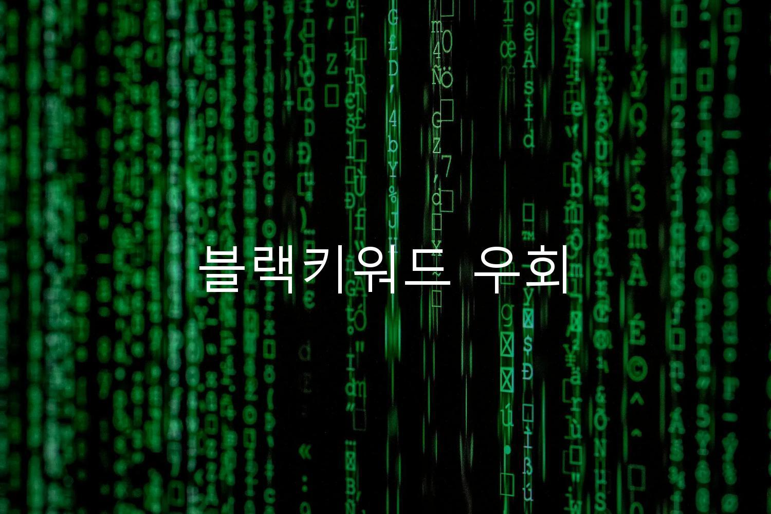 블랙키워드 우회